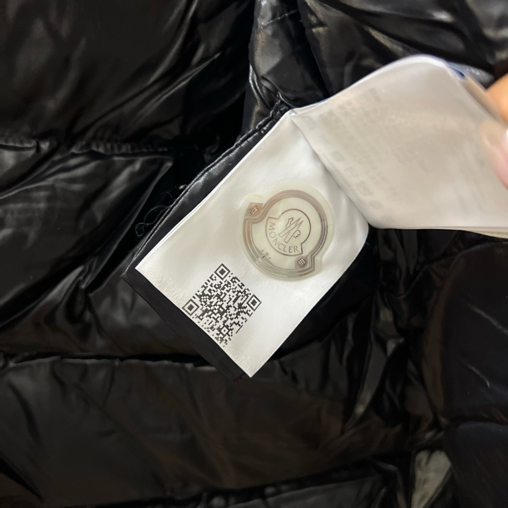 Moncler Rhin Hooded Quilted Down black Puffer Jacket- SIZE 5 - Picture 6 of 15